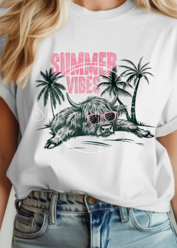 Highland Cow Summer Vibes