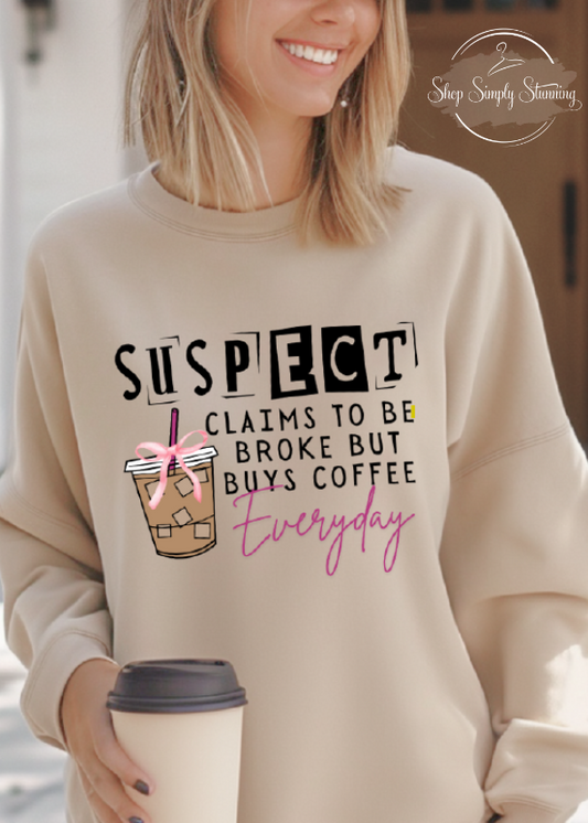 Suspect Claims to be Broke but Buys Coffee